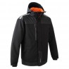 Coverguard - Parka imperméable matelassée double polaire avec zip central TAMIA noir et orange