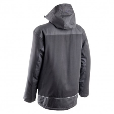 Coverguard - Parka imperméable matelassée double polaire avec zip central TAMIA noir et bleu