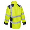 Coverguard - Parka chaude et légère imperméable et matelassée haute visibilité SOKOBIE jaune et bleu marine