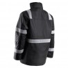 Coverguard - Parka de travail matelassée avec bandes réflectives SECURITE noir