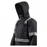 Coverguard - Parka de travail matelassée avec bandes réflectives SECURITE noir