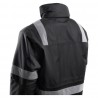 Coverguard - Parka de travail matelassée avec bandes réflectives SECURITE noir