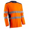 Coverguard - Tee-shirt manches longues haute visibilité RIKKA orange et bleu marine