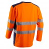 Coverguard - Tee-shirt manches longues haute visibilité RIKKA orange et bleu marine