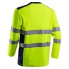Coverguard - Tee-shirt manches longues haute visibilité RIKKA jaune et bleu marine