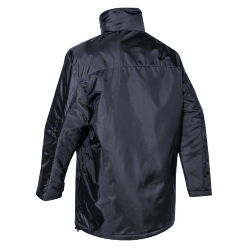 Coverguard - Parka de travail chaude enduite PU matelassée PANDA noir et bleu