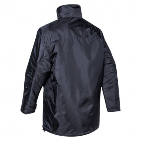 Coverguard - Parka de travail chaude enduite PU matelassée PANDA noir et bleu