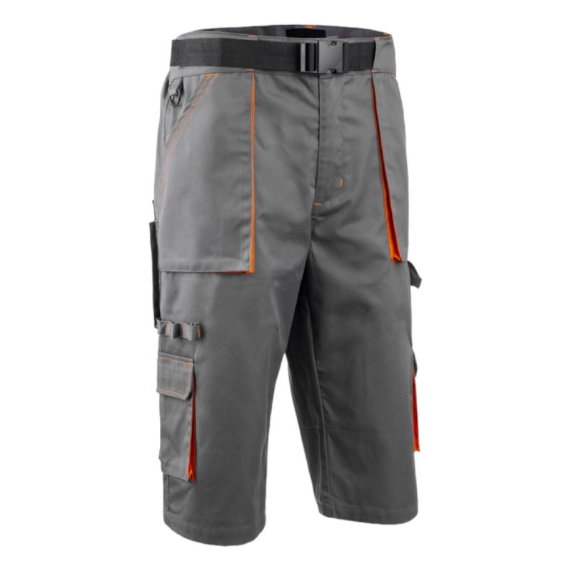 Coverguard - Bermuda de travail long NAVY/PADDOCK II gris et orange