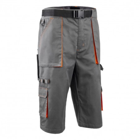 Coverguard - Bermuda de travail long NAVY/PADDOCK II gris et orange