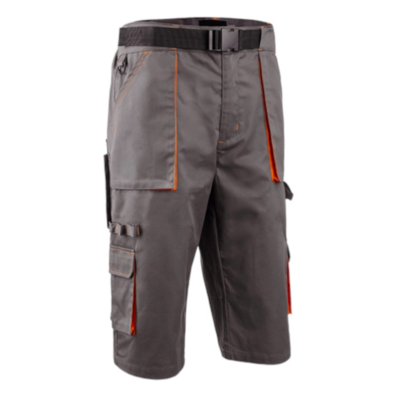 Coverguard - Bermuda de travail long NAVY/PADDOCK II gris et orange