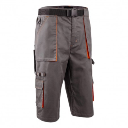 Coverguard - Bermuda de travail long NAVY/PADDOCK II gris et orange