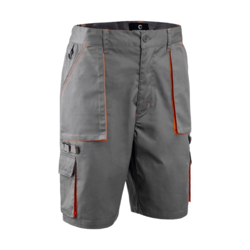 Coverguard - Bermuda de travail long NAVY/PADDOCK II gris et orange