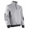 Coverguard - Sweat-shirt avec col montant zippé ORCKA gris clair