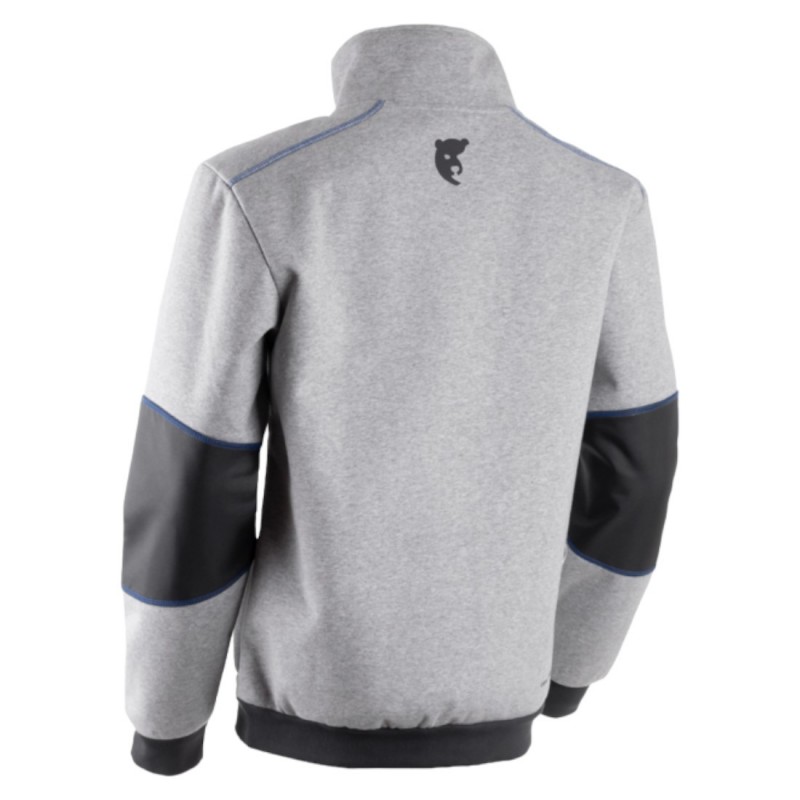 Coverguard - Sweat-shirt avec col montant zippé ORCKA gris clair
