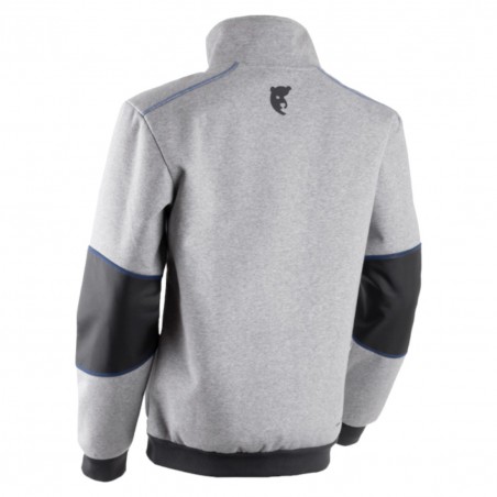 Coverguard - Sweat-shirt avec col montant zippé ORCKA gris clair