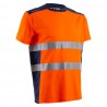 Coverguard - Tee-shirt manches courtes haute visibilité NEKKI orange et bleu marine