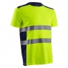 Coverguard - Tee-shirt manches courtes haute visibilité NEKKI jaune et bleu marine