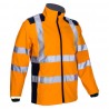 Coverguard - Softshell 3 couches chaude et imperméable haute visibilité KANPA orange et bleu marine