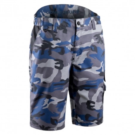 Coverguard - Bermuda de travail camouflage avec taille élastiquée KAMMO bleu et gris