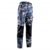 Coverguard - Pantalon de travail camouflage avec genoux renforcés et taille élastiquée KAMMO bleu et gris