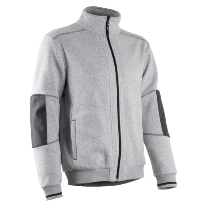 Coverguard - Veste de travail chaude molletonnée avec coudes renforcés KIJI gris clair