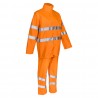 Coverguard - Ensemble de pluie imperméable avec col montant ajustable haute visibilité KAWA orange