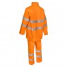 Coverguard - Ensemble de pluie imperméable avec col montant ajustable haute visibilité KAWA orange