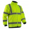 Coverguard - Veste de travail 2 en 1 imperméable et chaude doublée polaire haute visibilité KAZAN jaune et bleu marine
