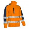 Coverguard - Veste de pluie 2 couches légère et imperméable haute visibilité HOTARU orange et bleu marine