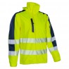 Coverguard - Veste de pluie 2 couches légère et imperméable haute visibilité HOTARU jaune et bleu marine