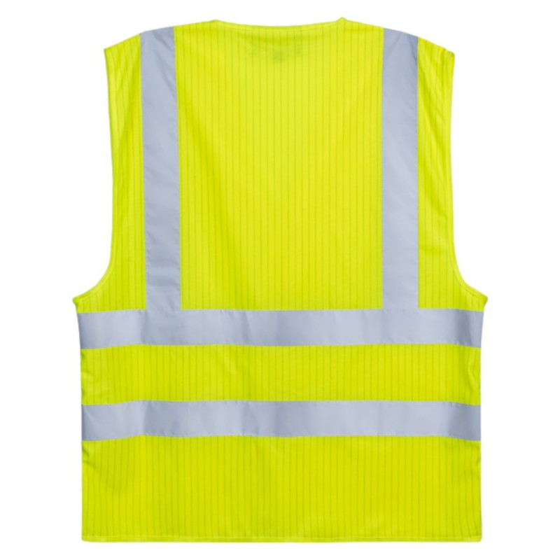 Coverguard - Gilet sans manches antistatique et anti-feu haute visibilité ajustable en largeur HODER jaune (Pack de 10)