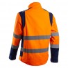 Coverguard - Veste de travail avec zones de tensions élastiquées haute visibilité HIBANA orange bleu marine