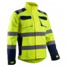 Coverguard - Veste de travail avec zones de tensions élastiquées haute visibilité HIBANA jaune bleu marine