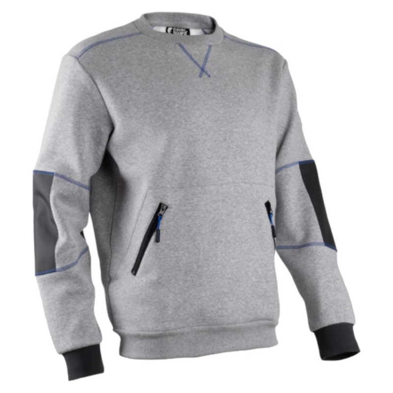 Coverguard - Sweat-shirtavec coudes renforcés HATO gris chiné
