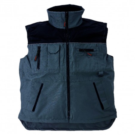 Coverguard - Gilet sans manches chaud en tissu Ripstop résistant RIPSTOP gris noir
