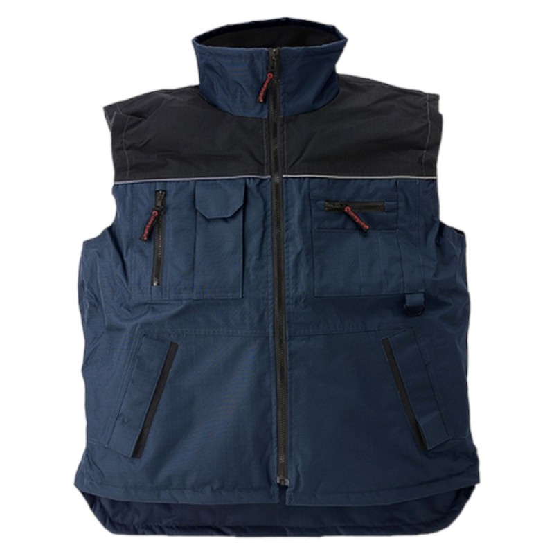 Coverguard - Gilet sans manches chaud en tissu Ripstop résistant RIPSTOP bleu marine noir