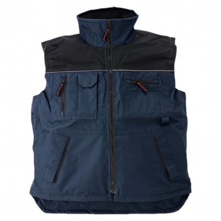 Coverguard - Gilet sans manches chaud en tissu Ripstop résistant RIPSTOP bleu marine noir