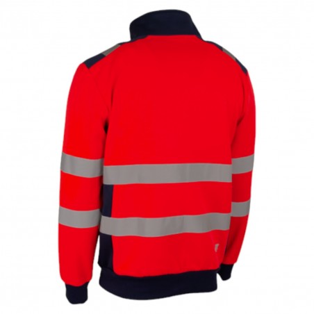Coverguard - Veste de travail chaude molletonnée antisalissures haute visibilité GOKKAN rouge bleu marine