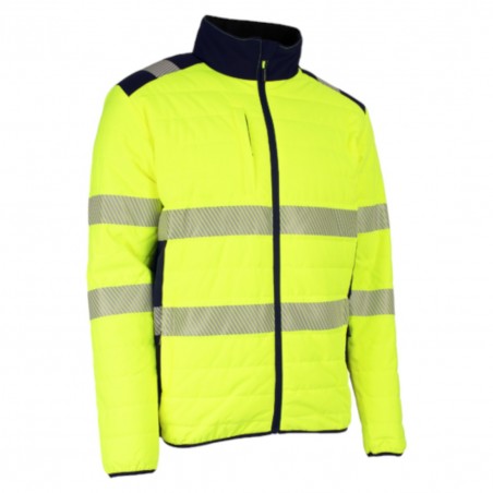 Coverguard - Veste de travail chaude haute visibilité FLAKE jaune bleu marine