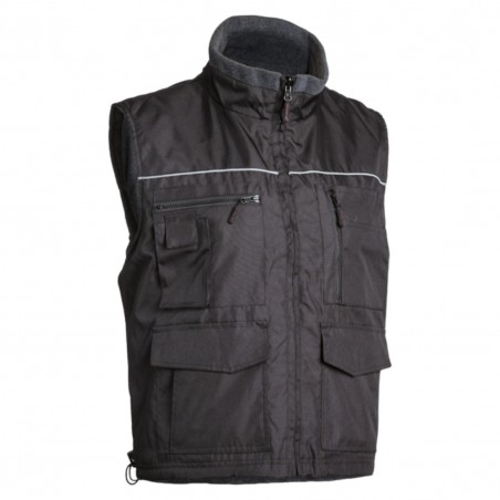 Coverguard - Gilet sans manches réversible imperméable et polaire Froid CARISTE noir