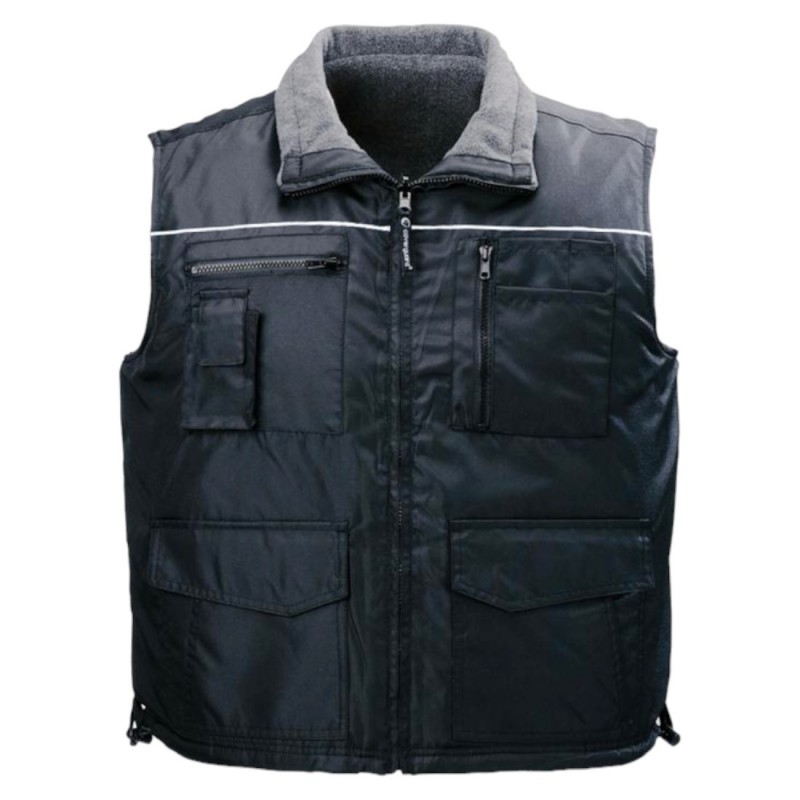 Coverguard - Gilet sans manches réversible imperméable et polaire Froid CARISTE noir