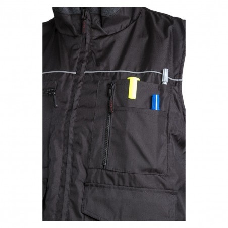 Coverguard - Gilet sans manches réversible imperméable et polaire Froid CARISTE noir