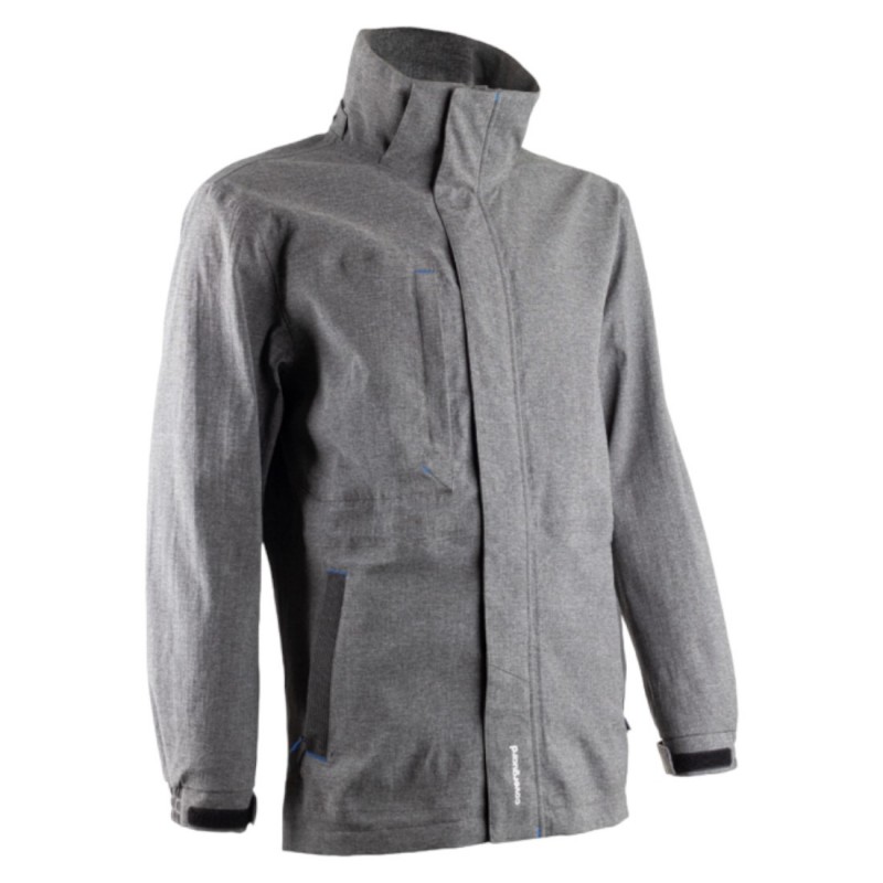 Coverguard - Parka de pluie imperméable 2 couches avec capuche amovible CAMELLO gris chiné