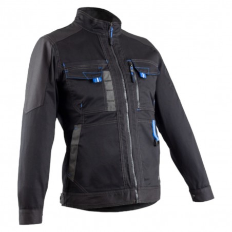 Coverguard - Veste de travail pour Femmes dos rallongé CASITA noire et bleue
