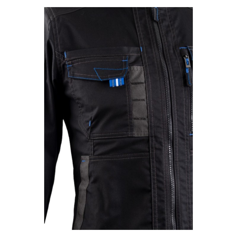 Coverguard - Veste de travail pour Femmes dos rallongé CASITA noire et bleue