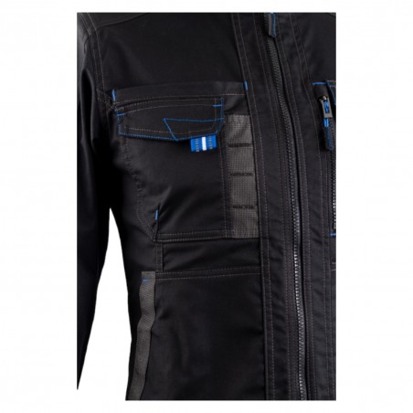 Coverguard - Veste de travail pour Femmes dos rallongé CASITA noire et bleue