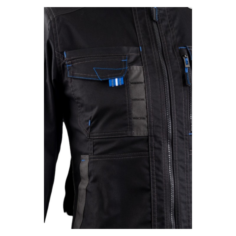 Coverguard - Veste de travail pour Femmes dos rallongé CASITA noire et bleue