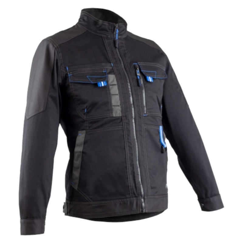 Coverguard - Veste de travail pour Femmes dos rallongé CASITA noire et bleue