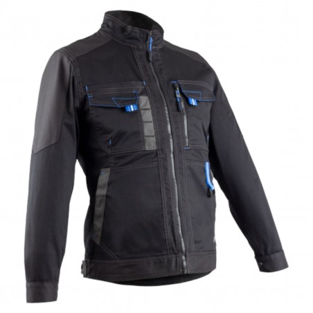 Coverguard - Veste de travail pour Femmes dos rallongé CASITA noire et bleue