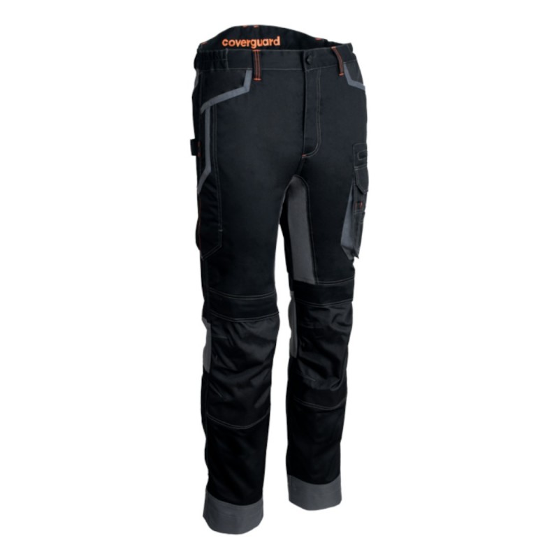 Coverguard - Pantalon de travail pour Homme avec réhausse dos Stretch BARU noir